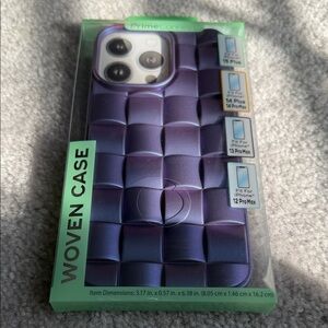 Purple Woven Phone Case for iPhone 14 Pro Max